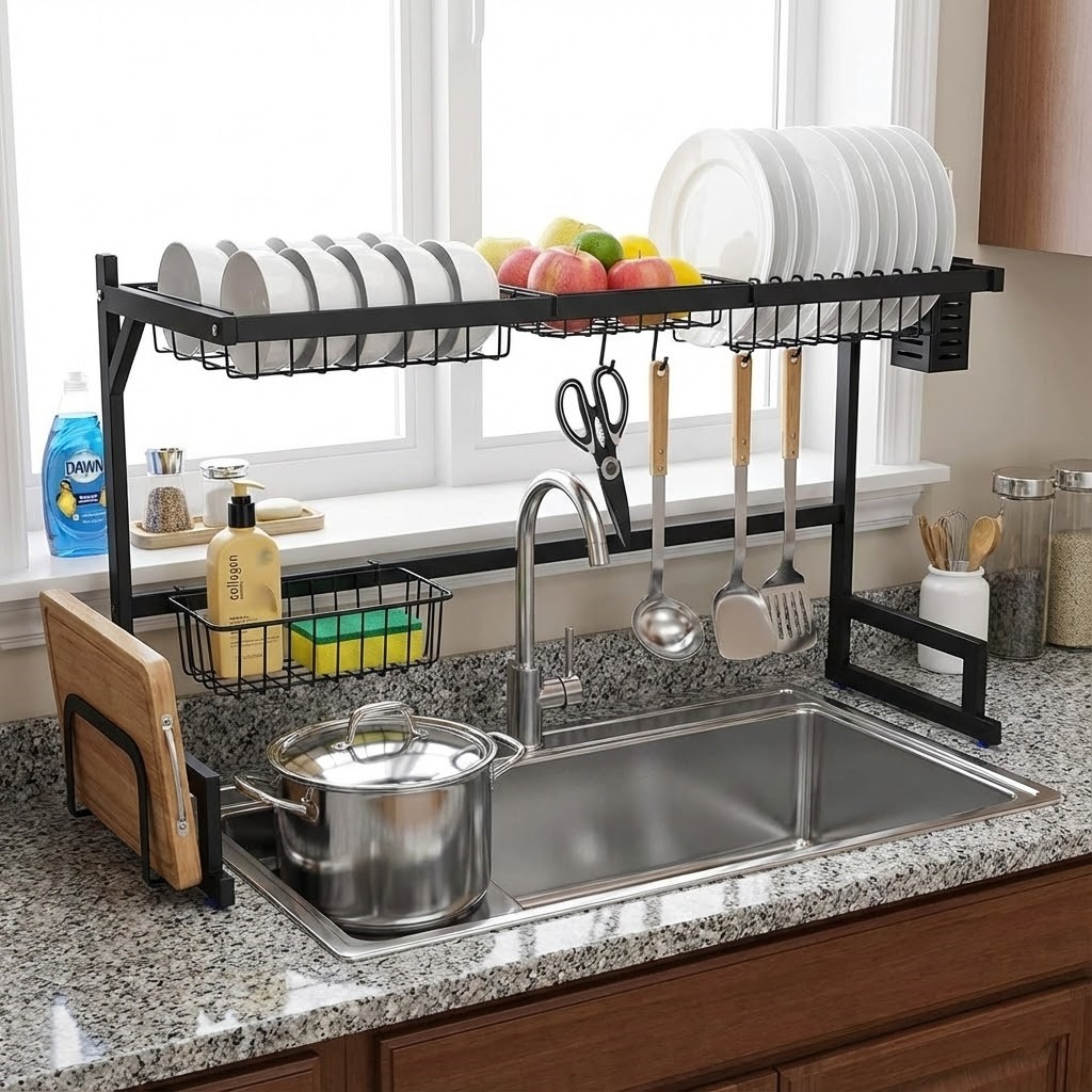 منظم فوق المجلى 85 سم ترتيب عصري وموفر للمساحة! | 85cm Over-Sink Dish Rack